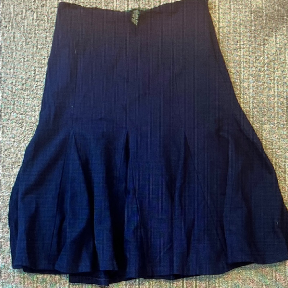 Classic Navy Flared Women's Skirt